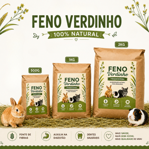 Feno Verdinho Alimento Saudável Para Coelhos Hamster Porquinhos da Índia Chinchila Pequenos Pets