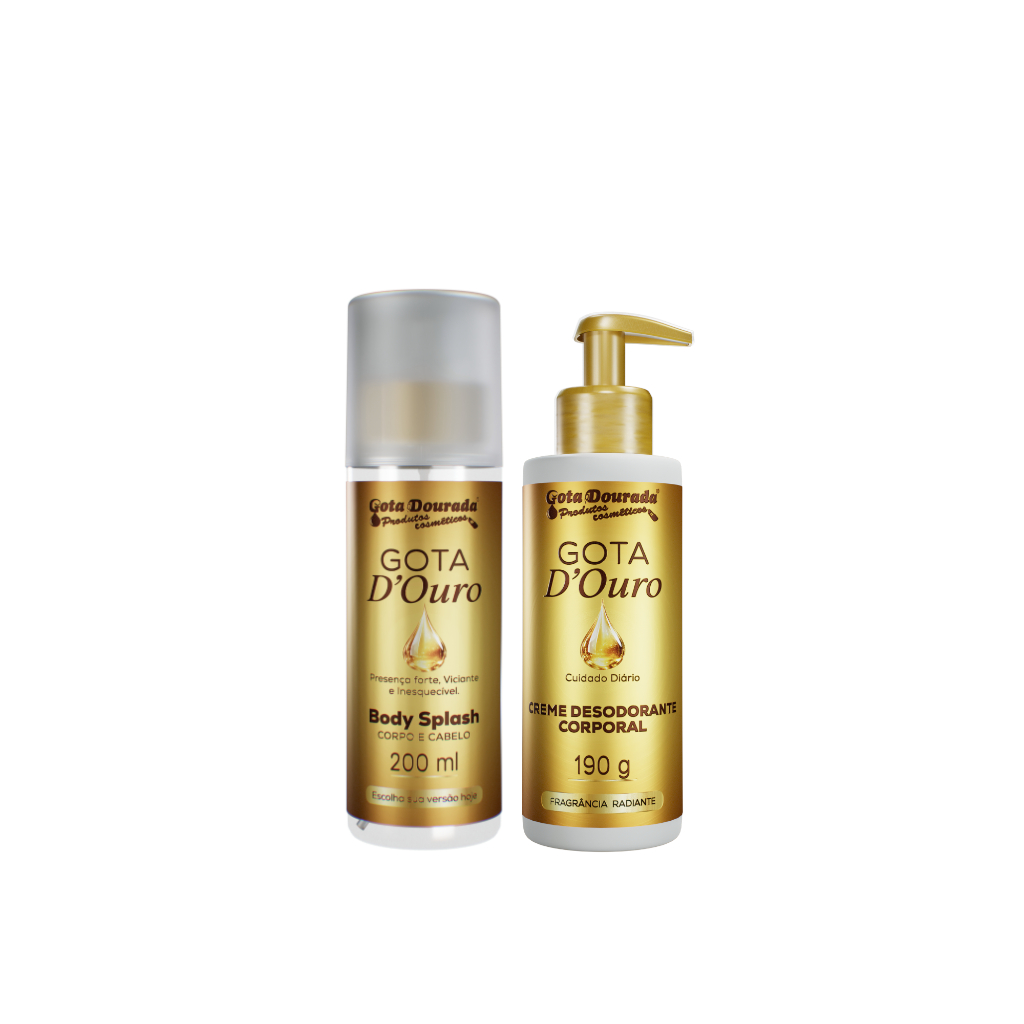 Kit Body Splash + Creme Desodorante Corporal - Gota D'Ouro