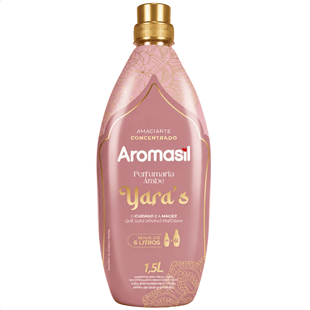 Amaciante Concentrado Aromasil Yara's 1,5L Perfumaria Árabe para Roupas Macias e Suaves