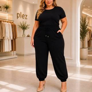 CALÇA JOGGER FEMININA PLUS SIZE CALÇA FEMININA TECIDO LEVE CALÇA COMPRIDA FEMININA VARIAS CORES LISAS