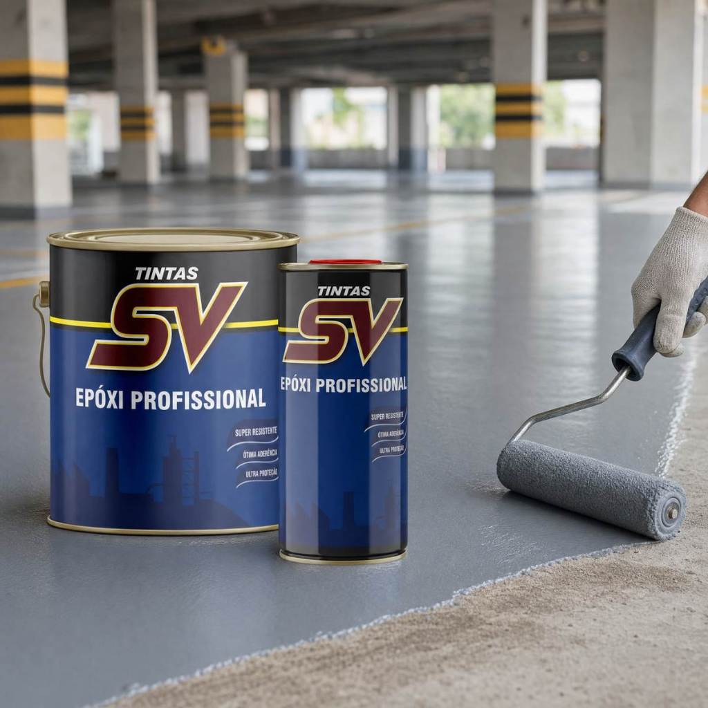 Tinta Epóxi SV Maza C/ Endurecedor Kit Sv 3,6 Litros Para Pisos, Quadras, Estacionamento Alta resistência Cores.