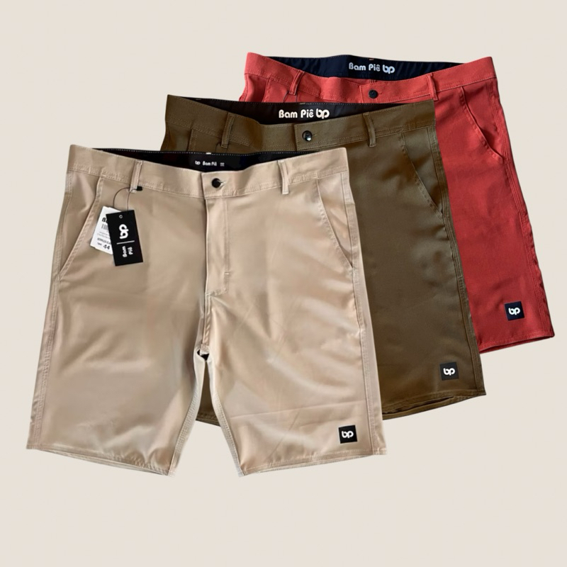 Bermuda masculina social tactel com elastano