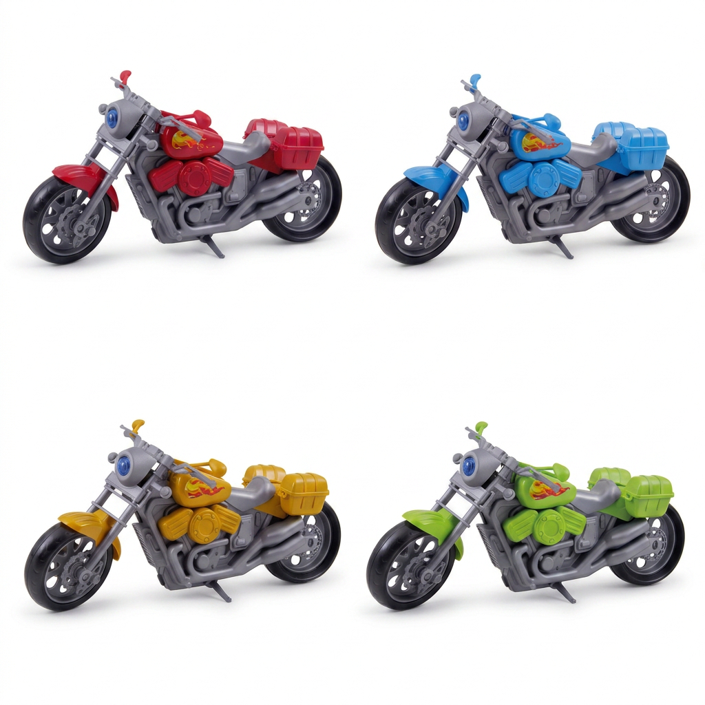Moto Harley Brinquedo Grande 35cm Menino Motinha Realista Estilo Custom Vários Detalhes | QUEEN SHOP