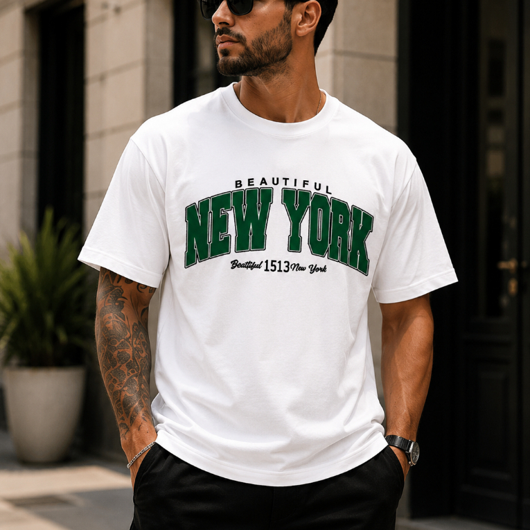 Camiseta Masculina Algodão Estampada Estilosa Casual Academia Streetwear Moda Masculina Confortável