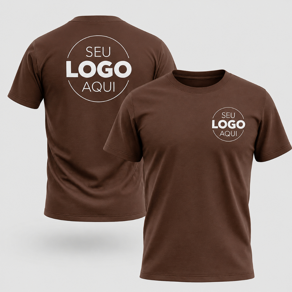 Kit Camiseta Personalizada 100% Algodão Logo Empresa Uniforme Estampada Frente e Costas Camisa Unissex