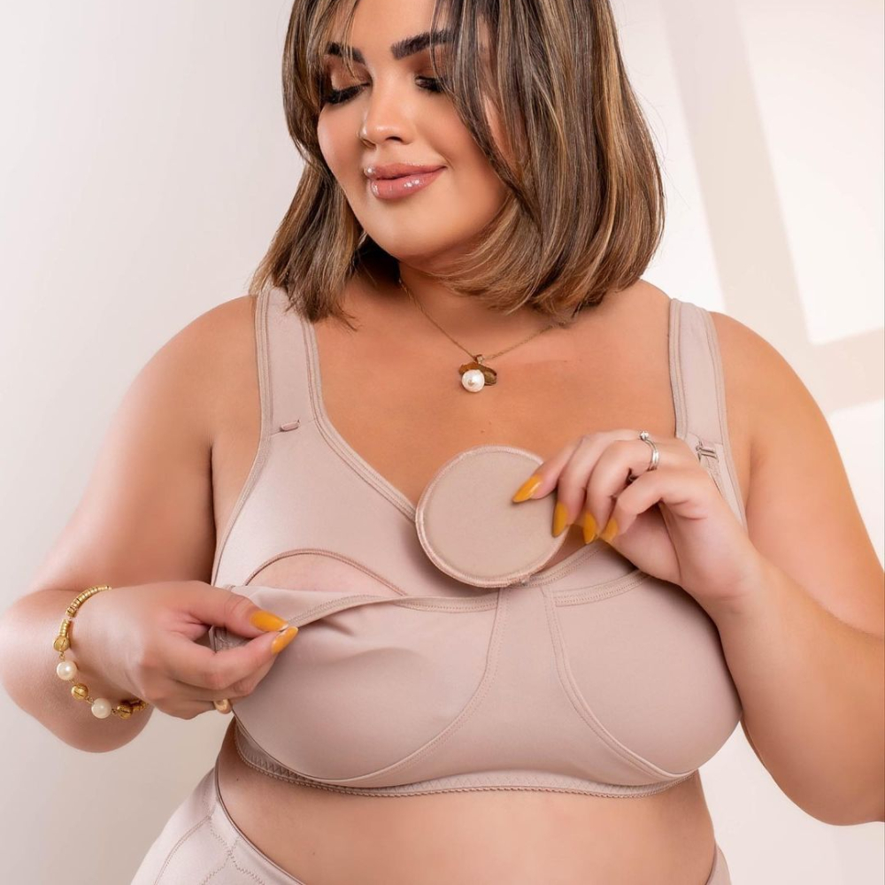 Sutiã Amamentação Plus Size Esponja Anti Vazamento
