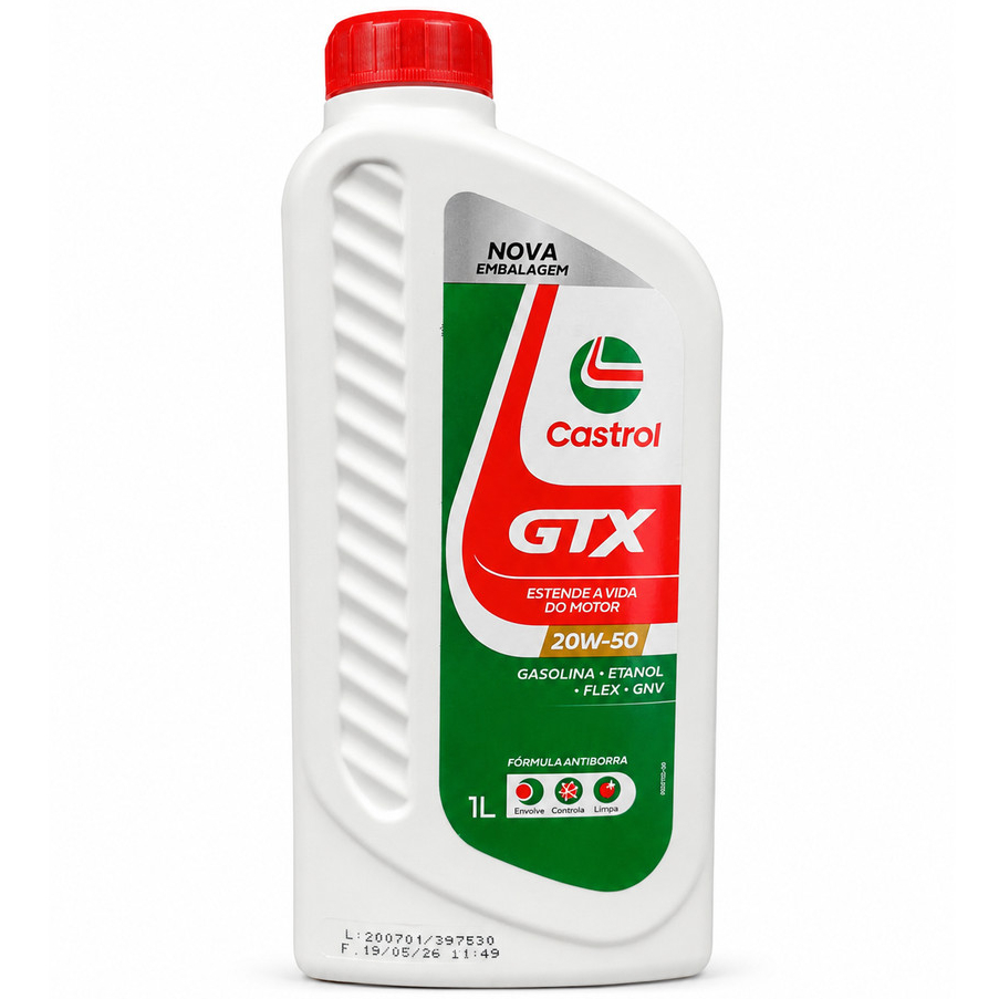 Óleo de Motor GTX 20W50 Mineral 1L CASTROL