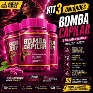 3 Bomba Capilar 500mg - Crescimento e Anti-Queda