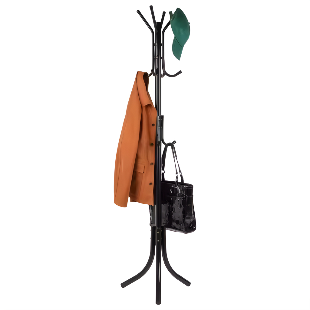 Mancebo Cabideiro de Chão Multiuso Árvore Suporte Casacos Bolsas 170cm