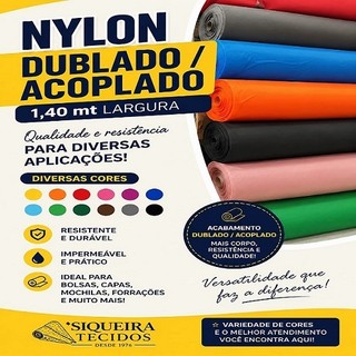 Nylon Dublado\Acoplado (CAMA PARA PETS, ESTRUTURAR BOLSAS) Venda a partir de 50 cm x 1,40 mt larg.