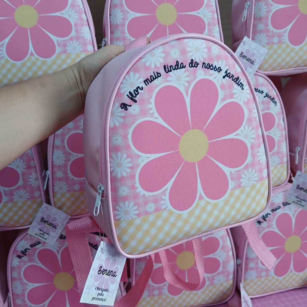 Kit 15 Mini Mochilas Personalizadas Margarida/QUALQUER TEMA Lembrancinha aniversario Festa Margarida Personalizados