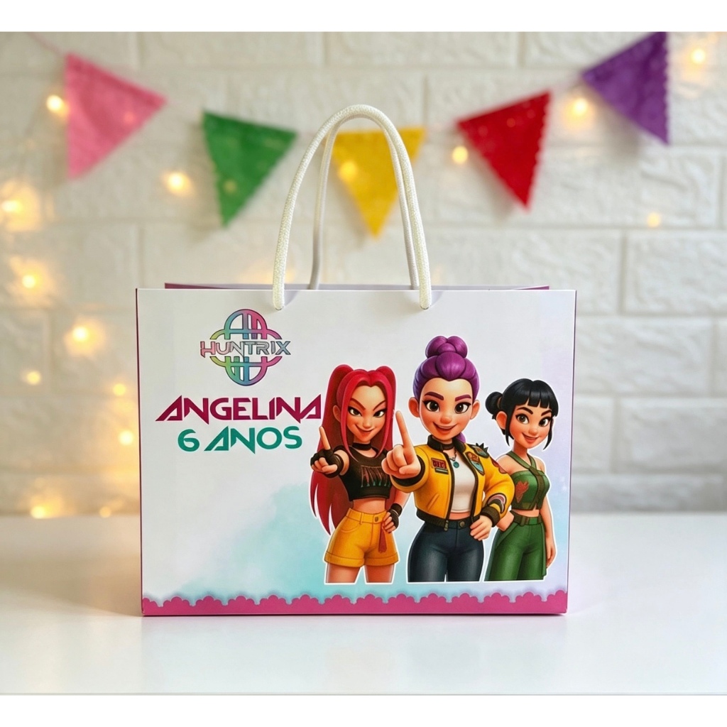 Sacolinha personalizada Guerreiras do K- Pop | Personalizados lembrancinhas mimos bolsinha