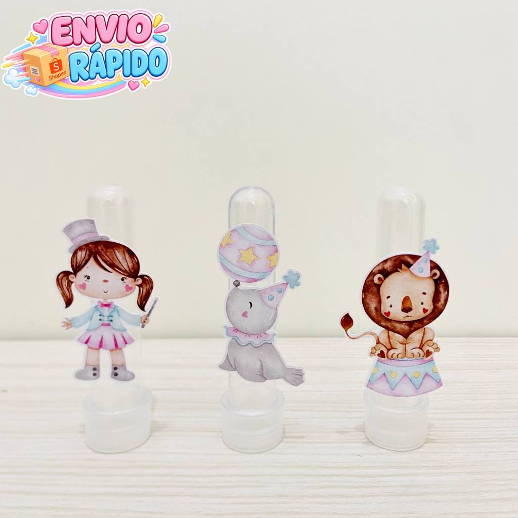 Aplique para Tubete Circo rosa / Circo rosa menina / Lembrancinhas Personalizadas / Festa Infantil