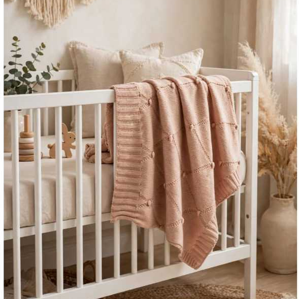 manta bebe BOLINHA 3D tricot SAIDA MATERNIDADE MACIA CONFORTAVEL COBERTOR RECEM NASCIDO QUENTINHO CROCHE LUXO