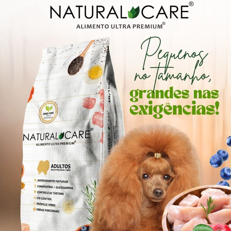Ração Natural Care Cães Adultos Raças Pequenas 10kg