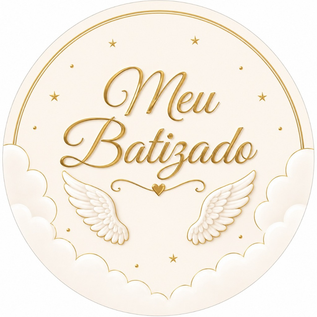 Painel Redondo Tecido Sublimado Batizado consagração