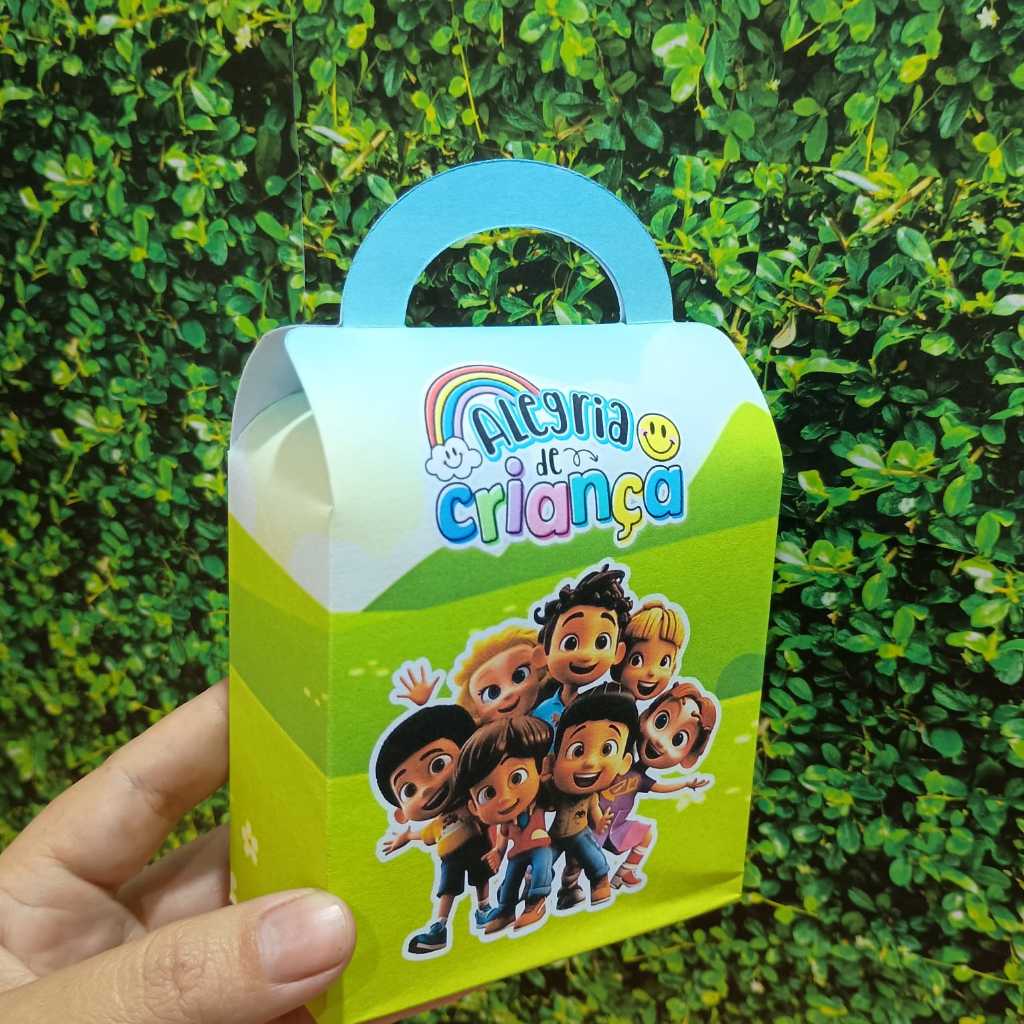 Caixinha Maletinha Tema Dia das Crianças Personalizado Lembrancinha Festa Monte em Casa  (fazemos varios temas)
