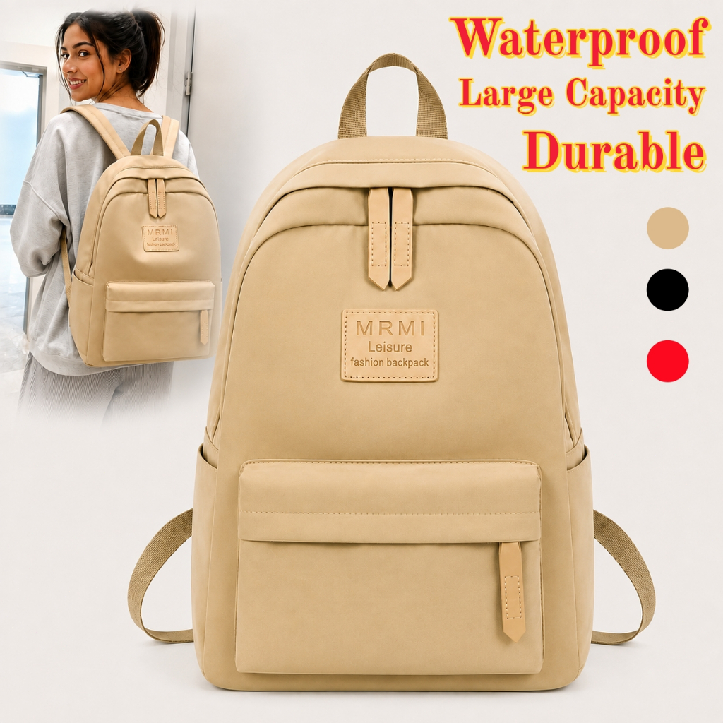 Mochila Feminina Estilo Coreano Leve e Casual, Impermeável para Estudantes do Ensino Médio