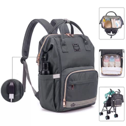 Mochila Bolsa Maternidade Bebê Lequeen Multifuncional Resistente