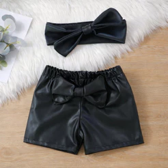 Shorts de Menina Bebê com Faixinha Cabelo Cirrê Roupa Moda Bebê Roupinha Blogueinha infantil Luxo