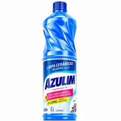 Limpa Cerâmicas Azulim Lavanda 1L Pisos Rejuntes e Azulejos Remove Gordura e Sujeira Diluível Prático e Rende Até 15L