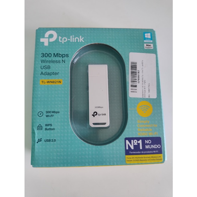 Adaptador Usb Wireless Tp-Link TI- wn821n 300mbps Wifi 2.4 ghz
