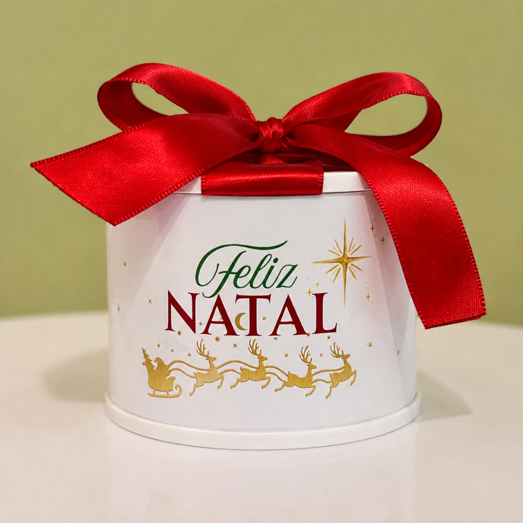 TUBOLATA NATALINAS - FELIZ NATAL  -  5X6CM PERSONALIZADA Lembrancinha de maternidade / Chá de bebê / Aniversário