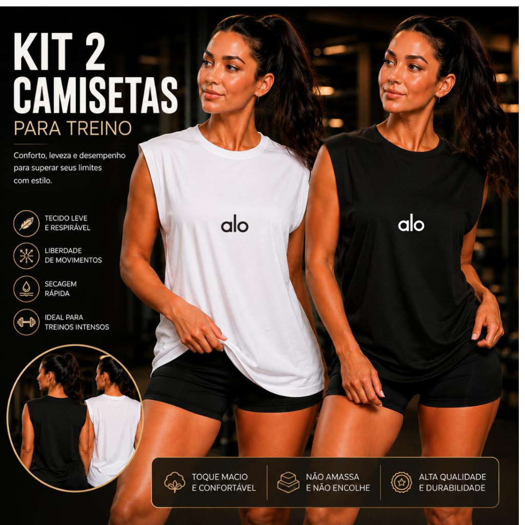 Kit Regata Feminina Yoga Academia Confortável Regata Feminina Estampada 100% Algodão Promoção