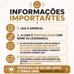 50 Agendas 2027 Personalizada Capa Dura