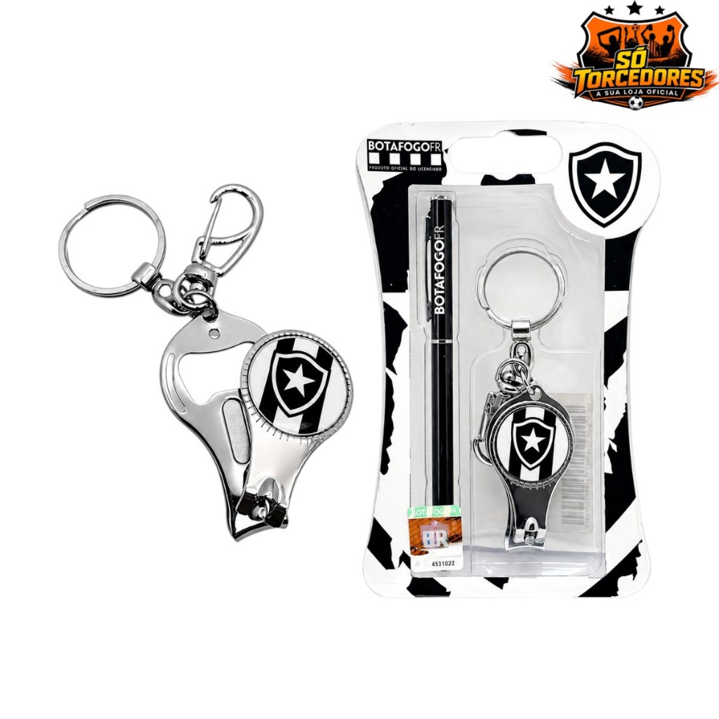 KIT CANETA E CHAVEIRO CORTADOR BOTAFOGO OFICIAL