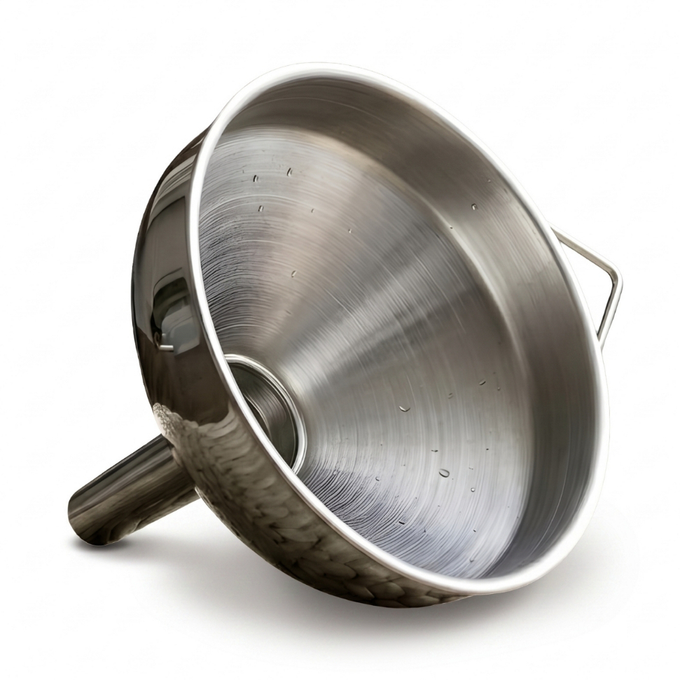 1, 2 ou 4, Funil de aço inox, p/ líquidos, grãos, temperos resistente, cozinha, 12,5 cm