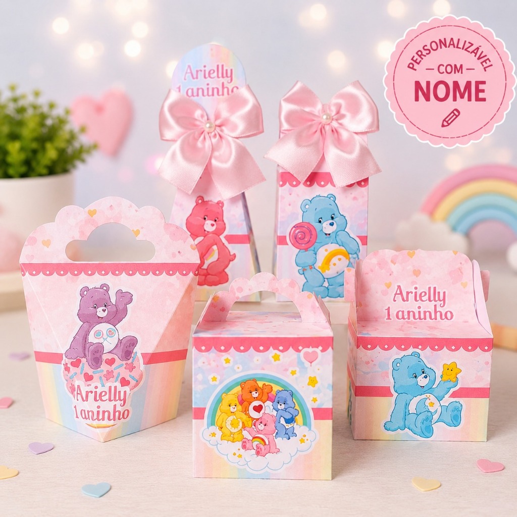 Kit Festa Personalizados Ursinhos Carinhosos Lembrancinha Caixinhas Personalizadas Aniversario Festa Infantil