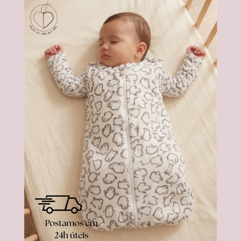Saco de Dormir Quentinho Bebê Soft Fleece Nacional Não Forma Bolinhas Manta Infantil Outono Inverno