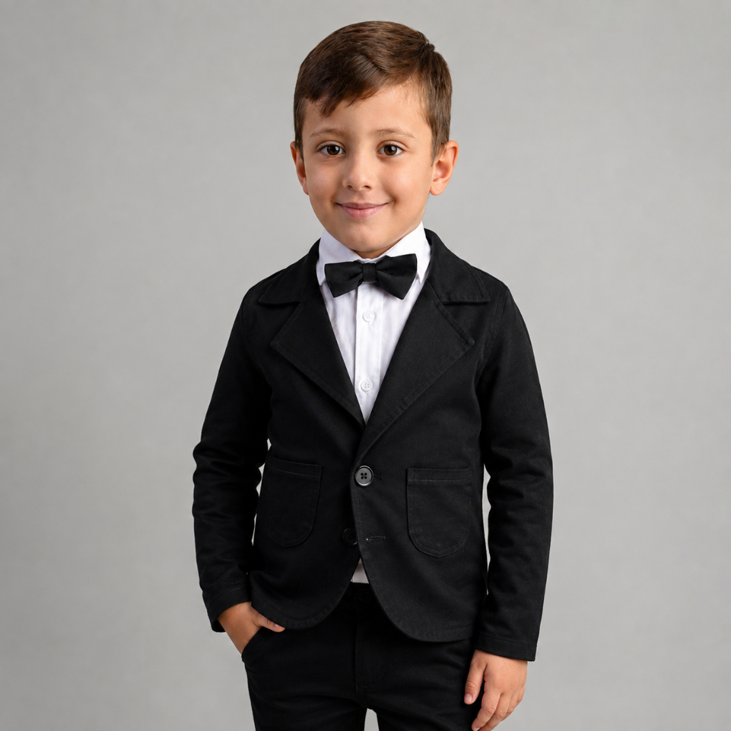 Terno Infantil Luxo Completo Blazer+ Camisa+ Calça+ Gravata