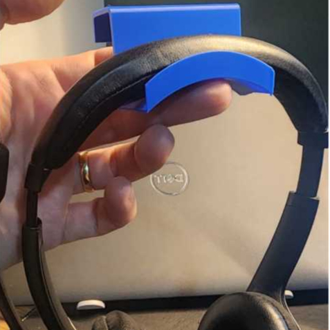 Suporte para Headset ou headphone para Monitor ou Divisória de Mesa escritório estação de trabalho
