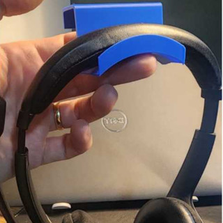 Suporte para Headset ou headphone para Monitor ou Divisória de Mesa escritório estação de trabalho