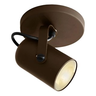 Luminaria Teto 1 Spot Sobrepor Direcionavel Focus Fit Marrom Alumínio E27