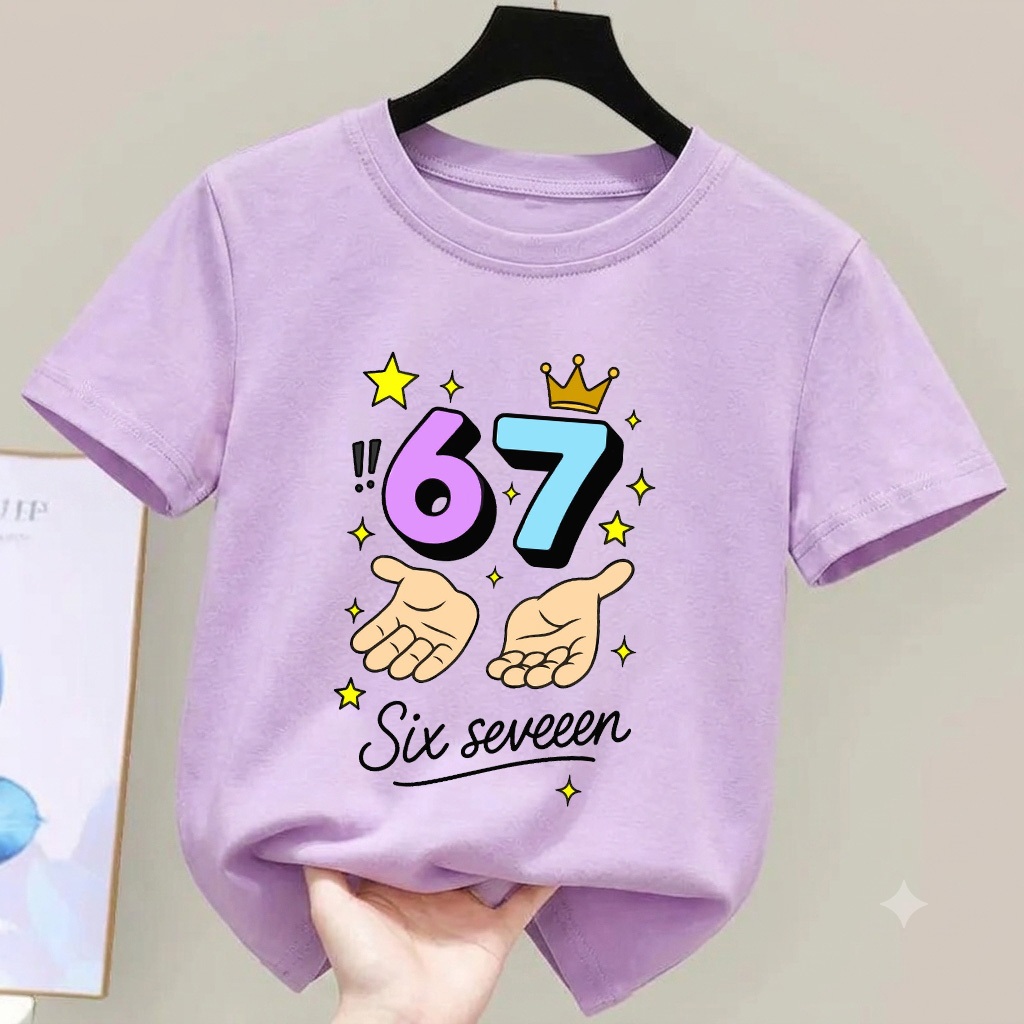 Camiseta Infantil 100% Algodão 6.7 Tendência T-shirt Kids
