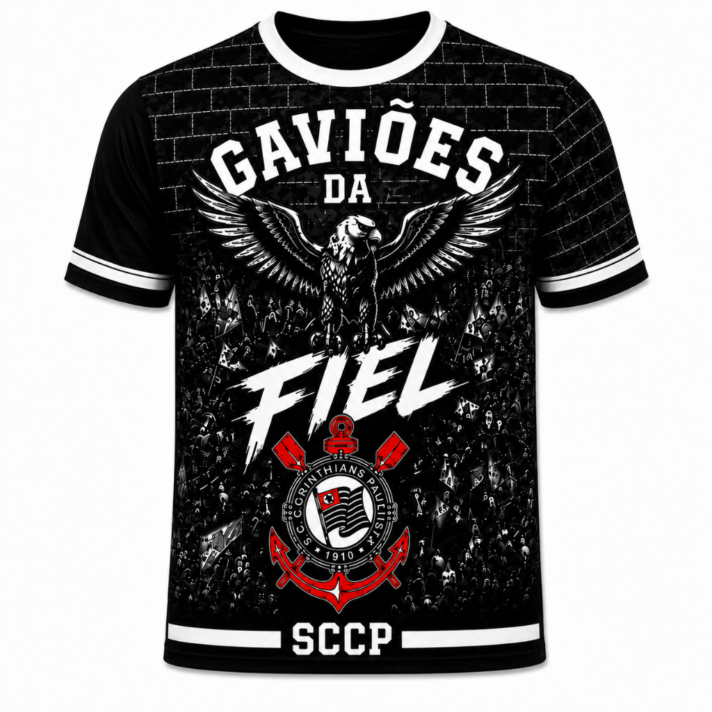 Camisa Time Futebol Torcida Gaviões da Fiel Timão