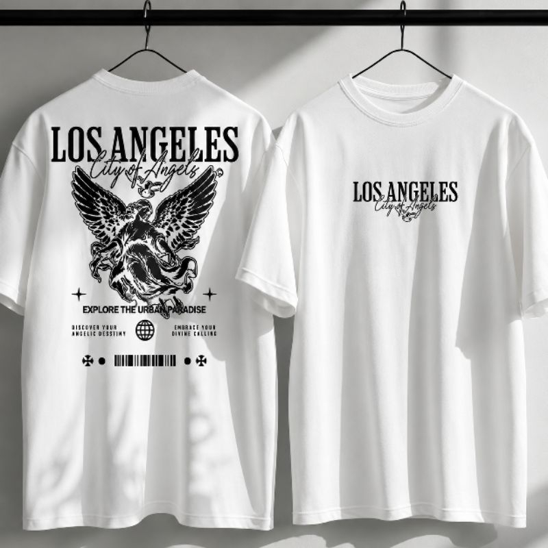 Camisa Camiseta Los Angeles Angels Unissex Streetwear Premium Algodão Casual  EUA Moda Urbana Estampada - não oversized