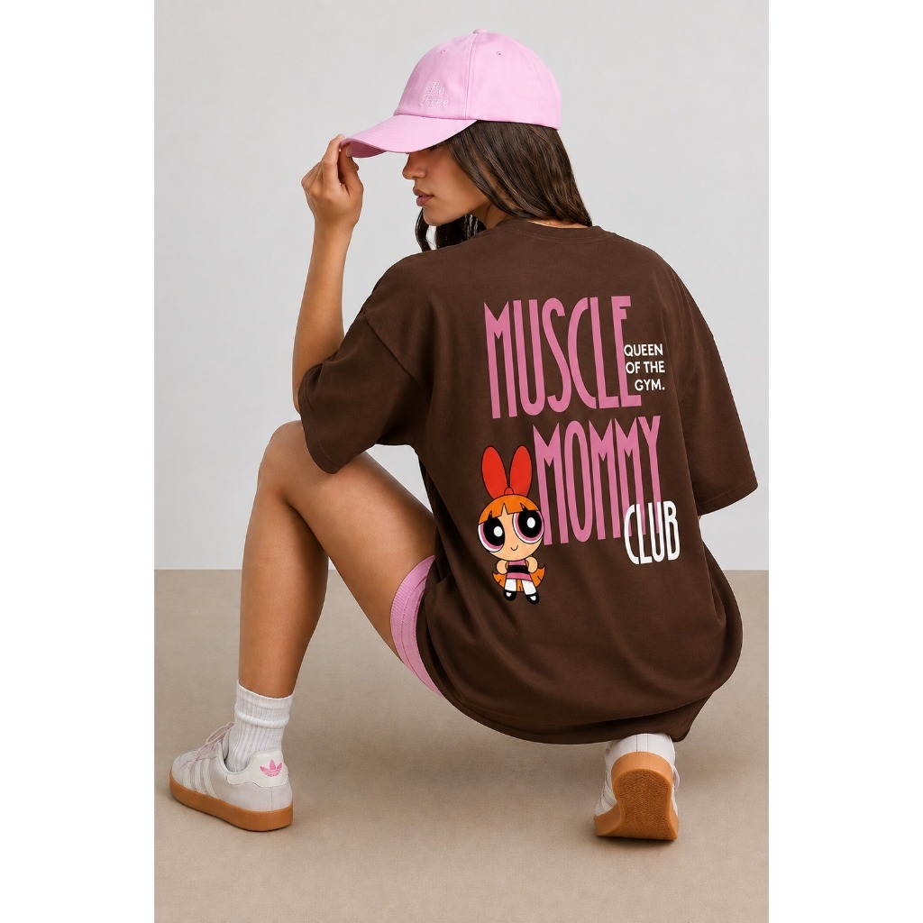 Camiseta Oversized Meninas Super Poderosas Academia Fitness Treino Feminina Masculina Unissex Estampa Exclusiva