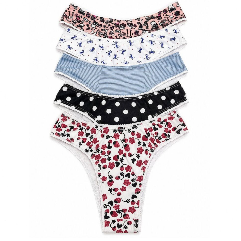 Kit Até 12 Calcinhas Algodão Tangas Confortável Estampadas Marca Anhanguera