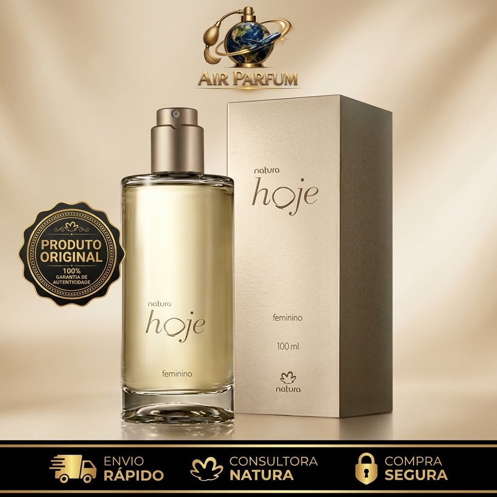 Colônia Hoje Feminina 100ml Perfume Desodorante Mulher Tradicional Fragrância Lacrado
