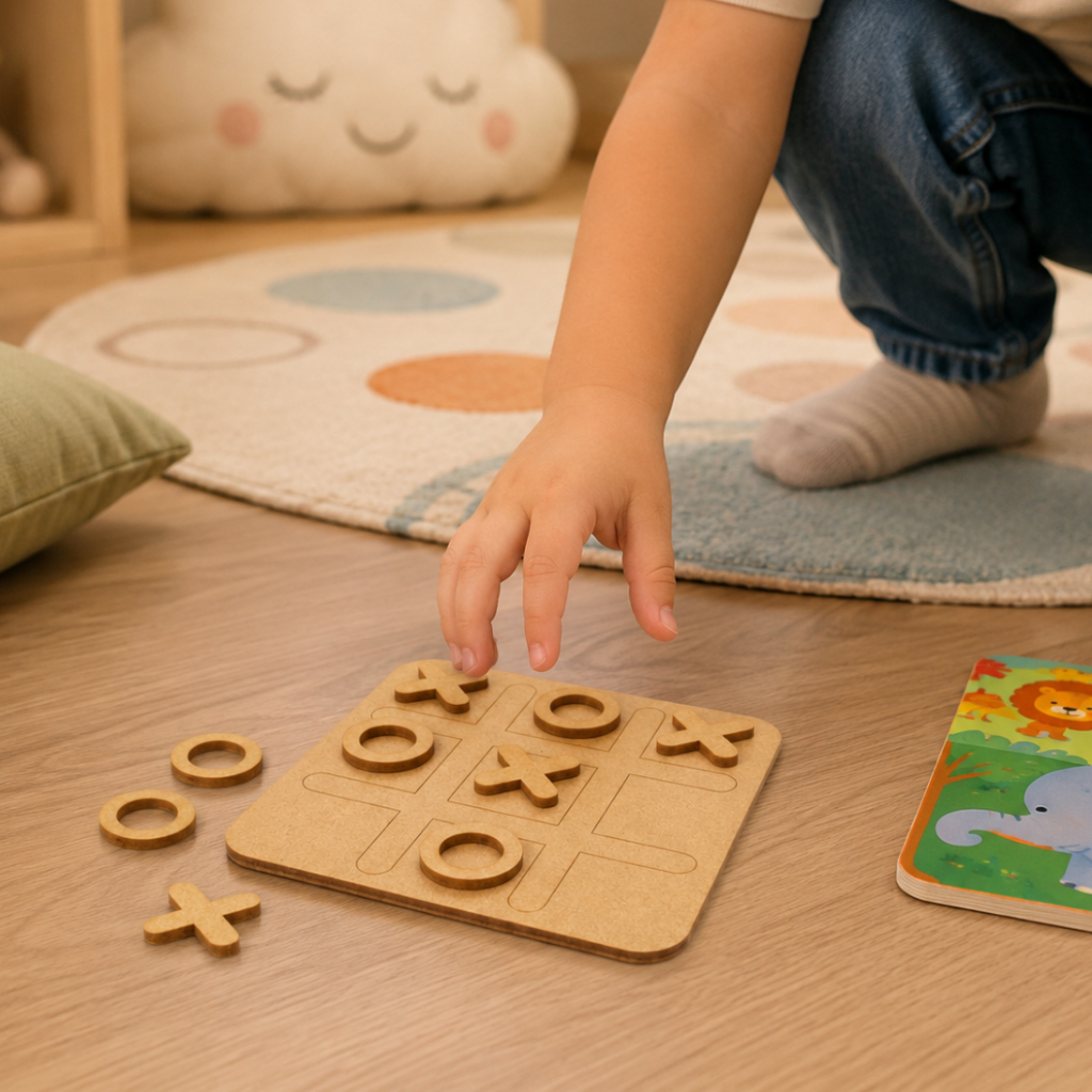 30 Jogo Da Velha Com Tabuleiro Brinquedo Presente Lembrancinha Em MDF Cru