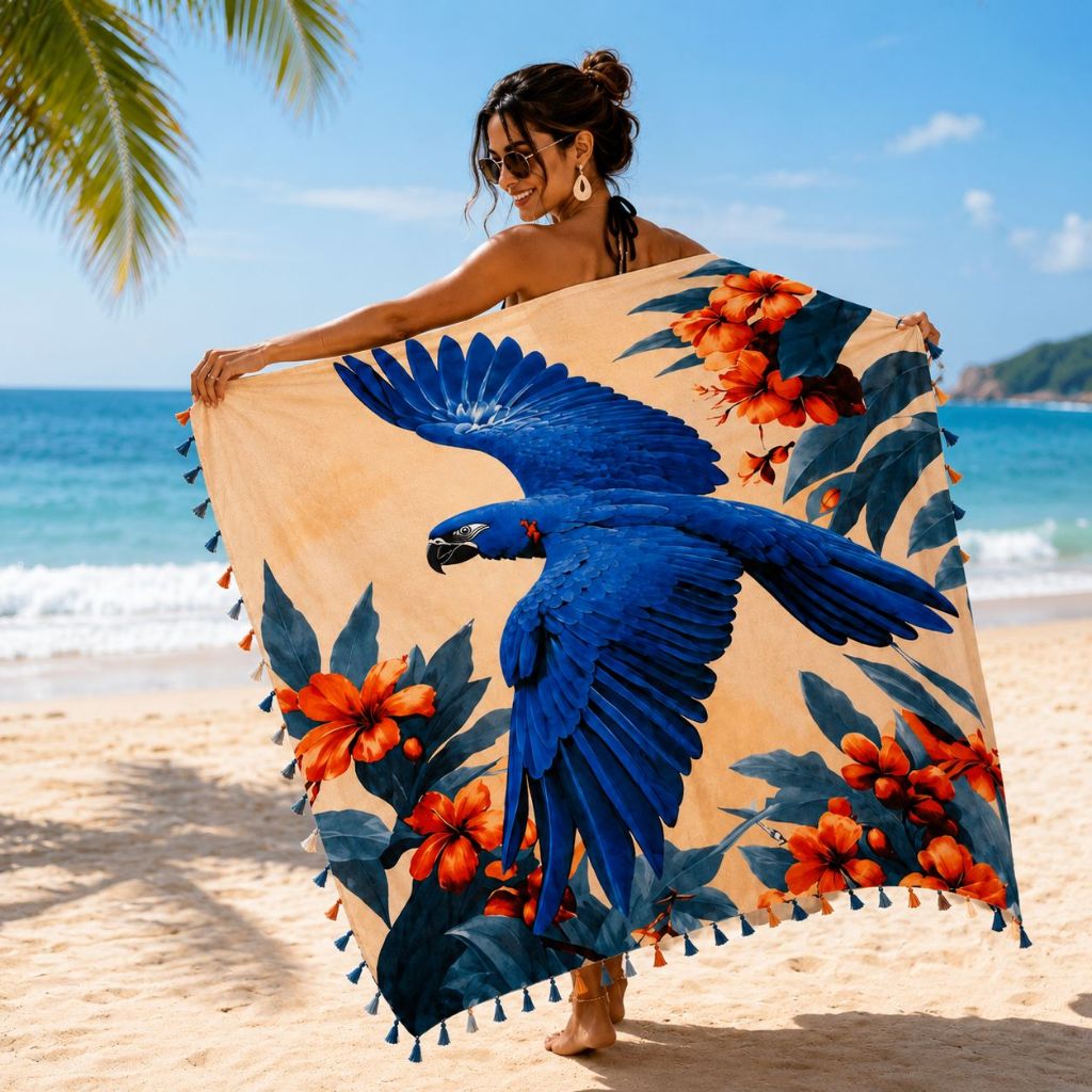 Canga de Praia Grande Feminina Pareo Saída Moda Piscina