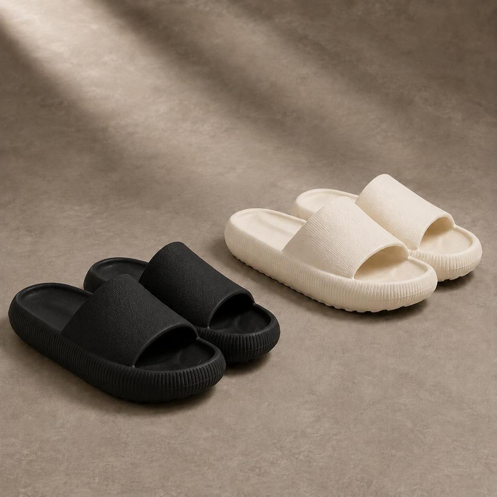 Kit 2 Pares Chinelo Nuvem Slide Unissex Feminino Masculino Confortável Macio Antiderrapante