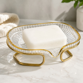 Saboneteira de Parede para Banheiro com Drenagem, Design Elegante e Fácil de Limpar