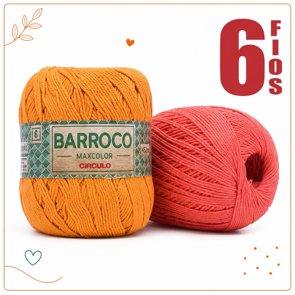 Barbante Barroco MaxColor nº06 400g - 2