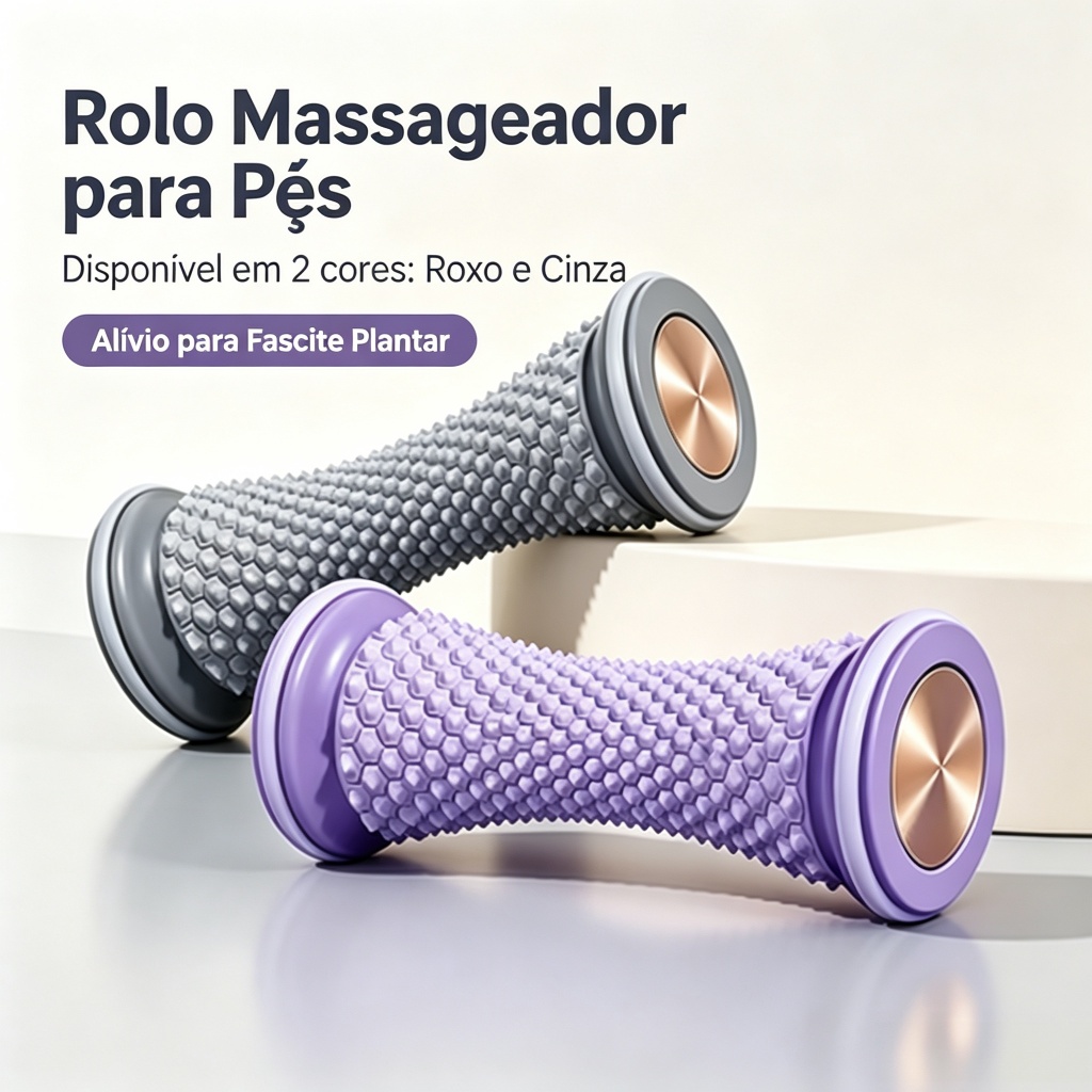 Rolo Massageador de Pés - Bola de Fáscia Plantar para Cuidados de Relaxamento e Yoga