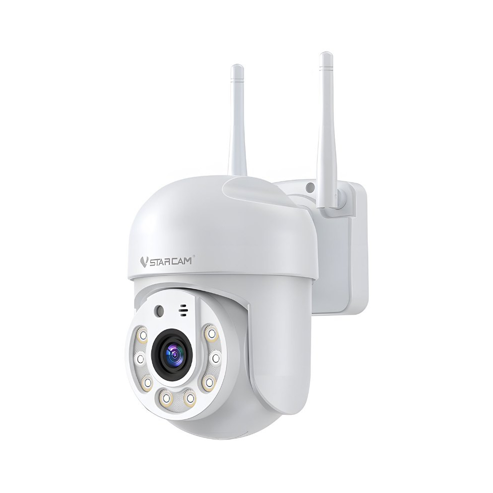 Câmera de Segurança Externa PTZ WiFi IP66 | Visão 350° + Visão Noturna Colorida + Áudio Bidirecional + Detecção de IA